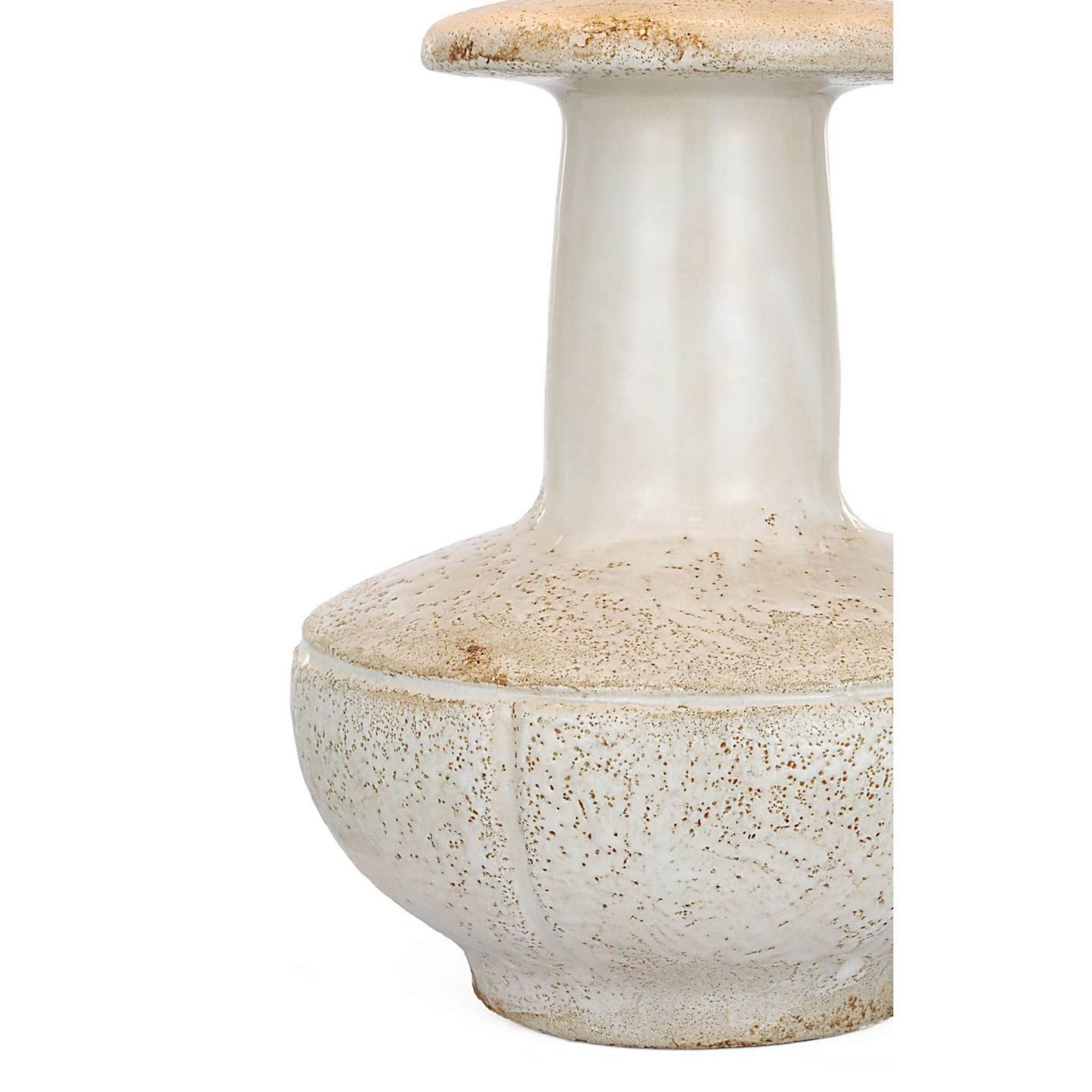 Chapman & Myers Temara 28" Table Lamp in Corsican White with Linen Shade W18.75" x H28.25"