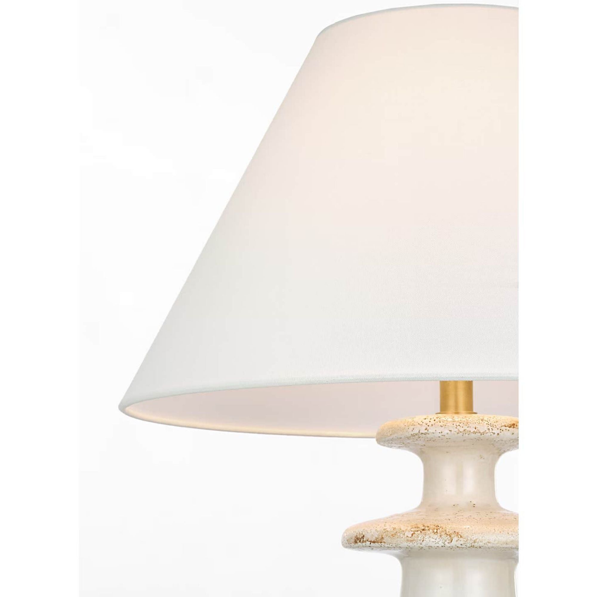 Chapman & Myers Temara 28" Table Lamp in Corsican White with Linen Shade W18.75" x H28.25"