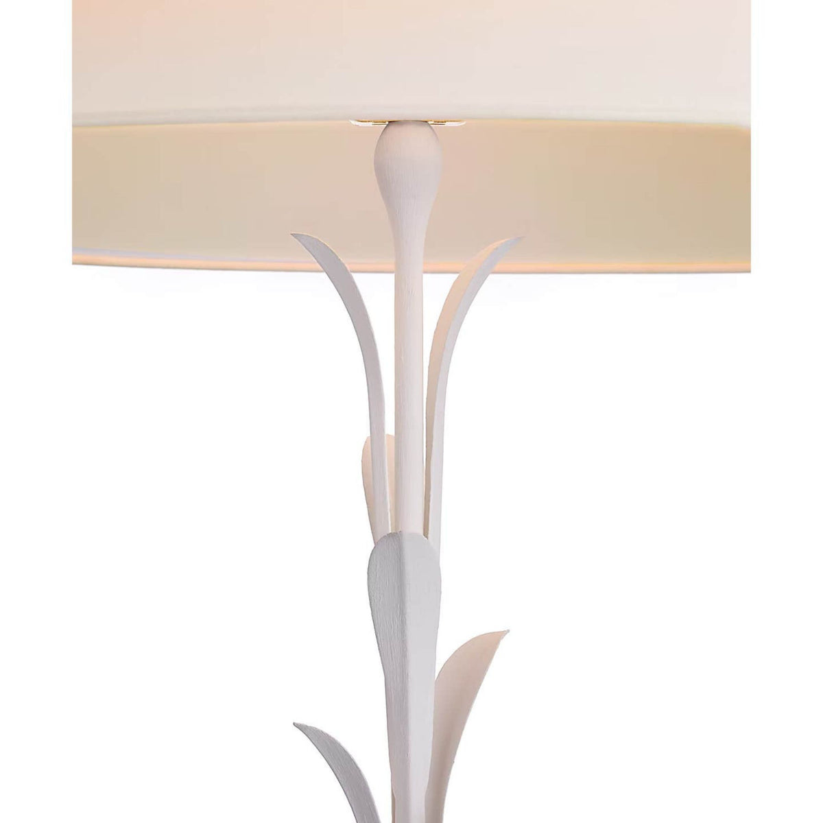 Chapman & Myers Provenz 62" Floor Lamp in Plaster White with Linen Shade W28" x H62.25"