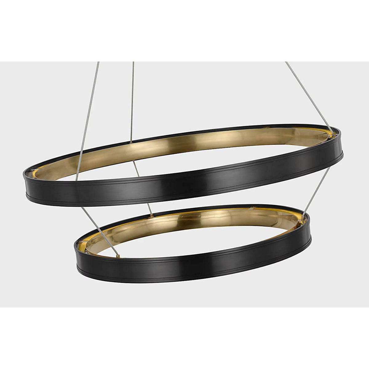 Chapman & Myers Connery 40" Two-Tier Ring Chandelier in Bronze W40.5"