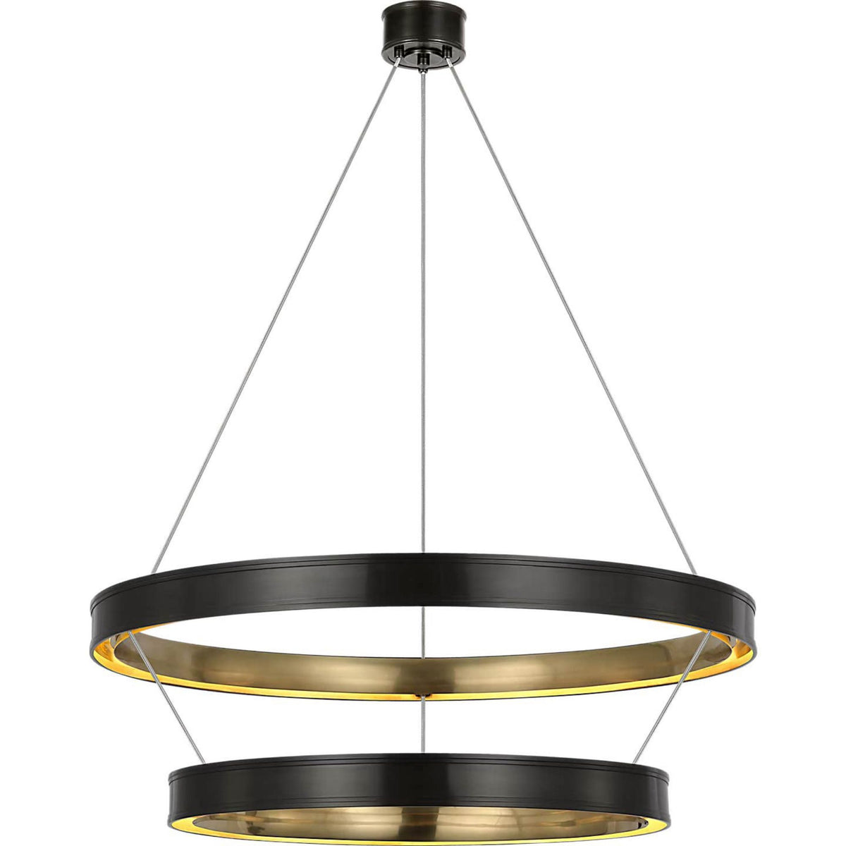 Chapman & Myers Connery 40" Two-Tier Ring Chandelier in Bronze W40.5"