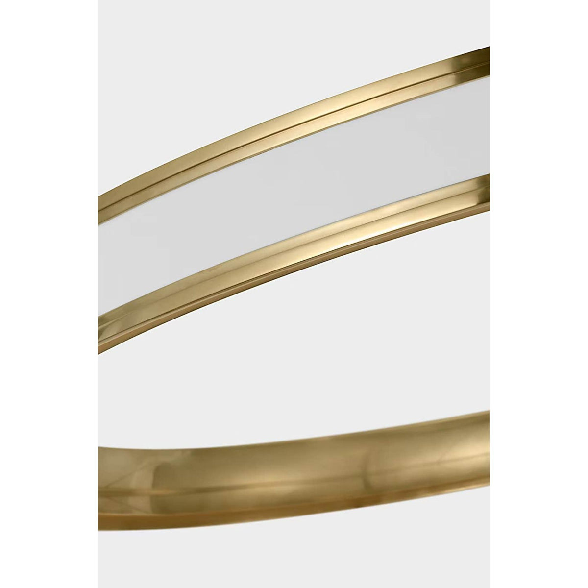 Chapman & Myers Connery 40" Two-Tier Ring Chandelier in Matte White and Antique-Burnished Brass W40.5"