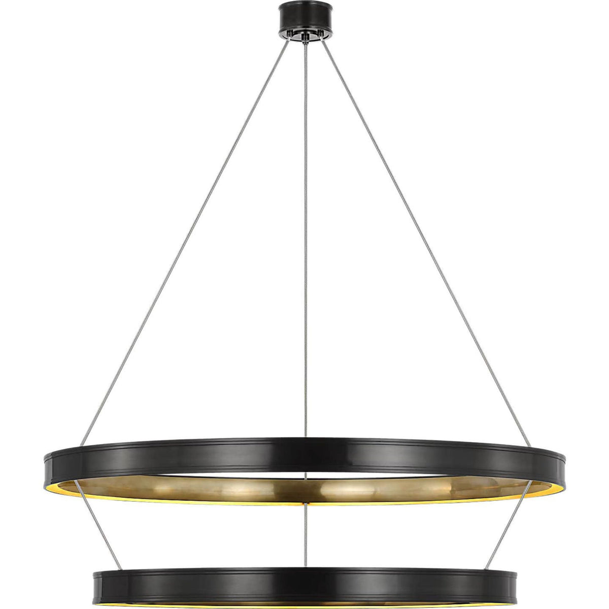 Chapman & Myers Connery 50" Two-Tier Ring Chandelier in Bronze W50.25"