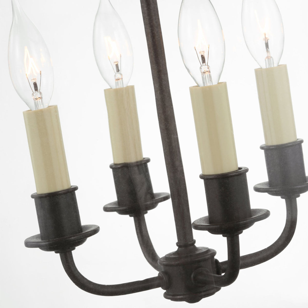 Chapman & Myers Lorford Large Smoke Bell Lantern in Aged Iron with Clear Glass W25" x H42.75"