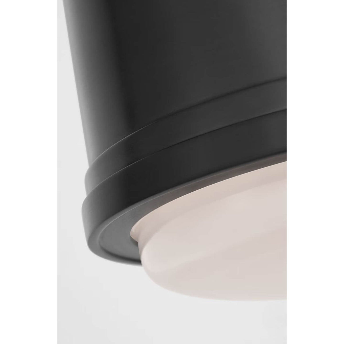 Chapman & Myers Marden 6" Flush Mount in Bronze with White Glass W5.5" x H4.25"