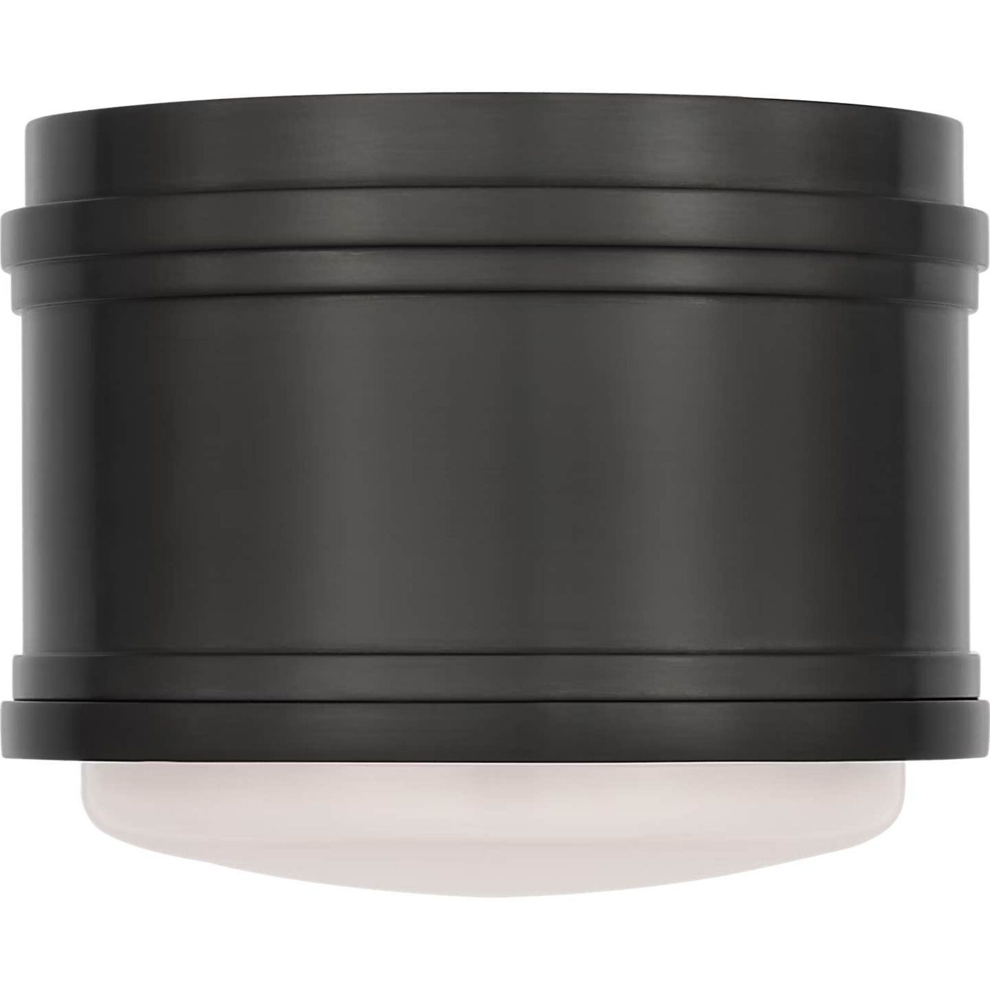 Chapman & Myers Marden 6" Flush Mount in Bronze with White Glass W5.5" x H4.25"