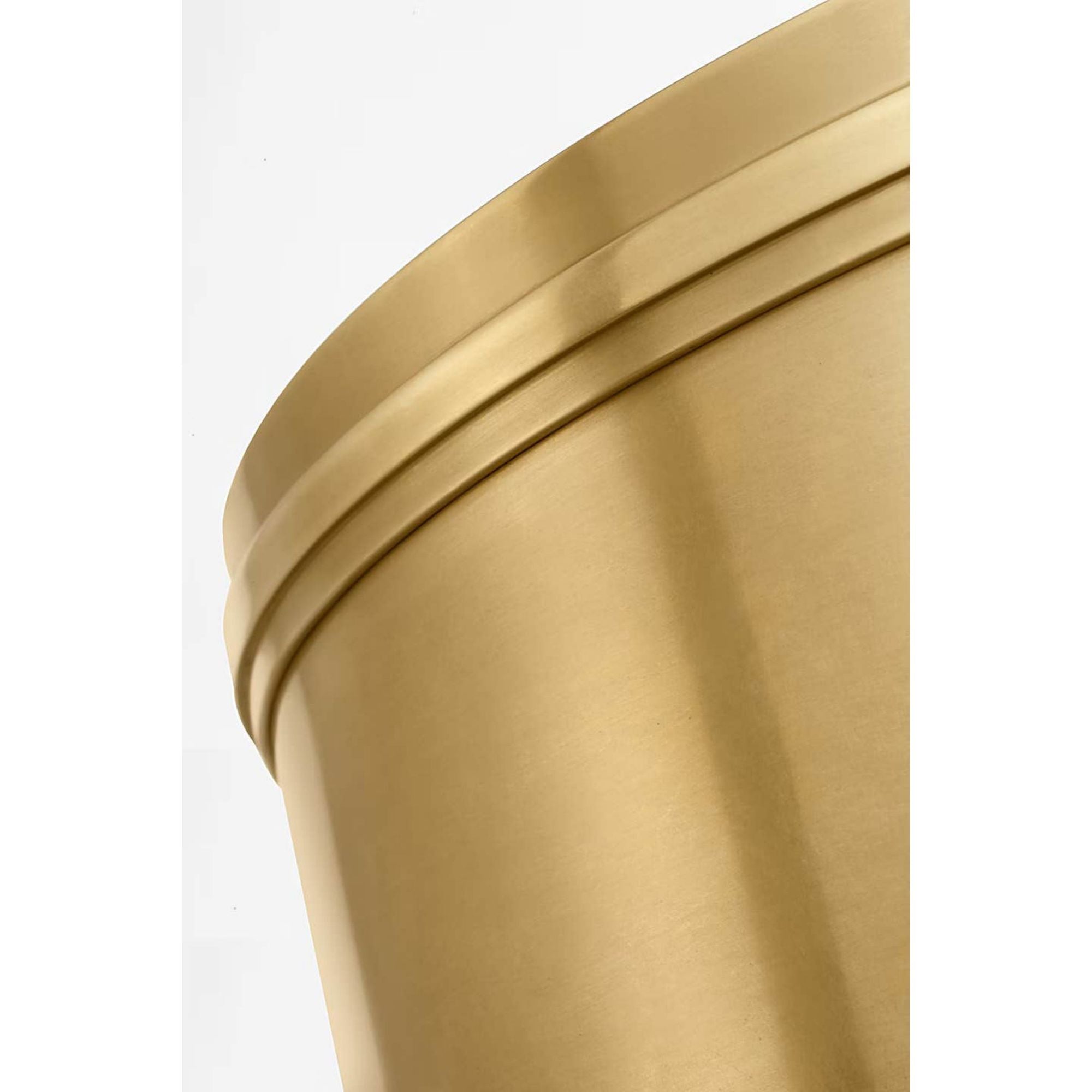 Chapman & Myers Marden 18" Flush Mount in Antique-Burnished Brass with White Glass W17.5" x H6"