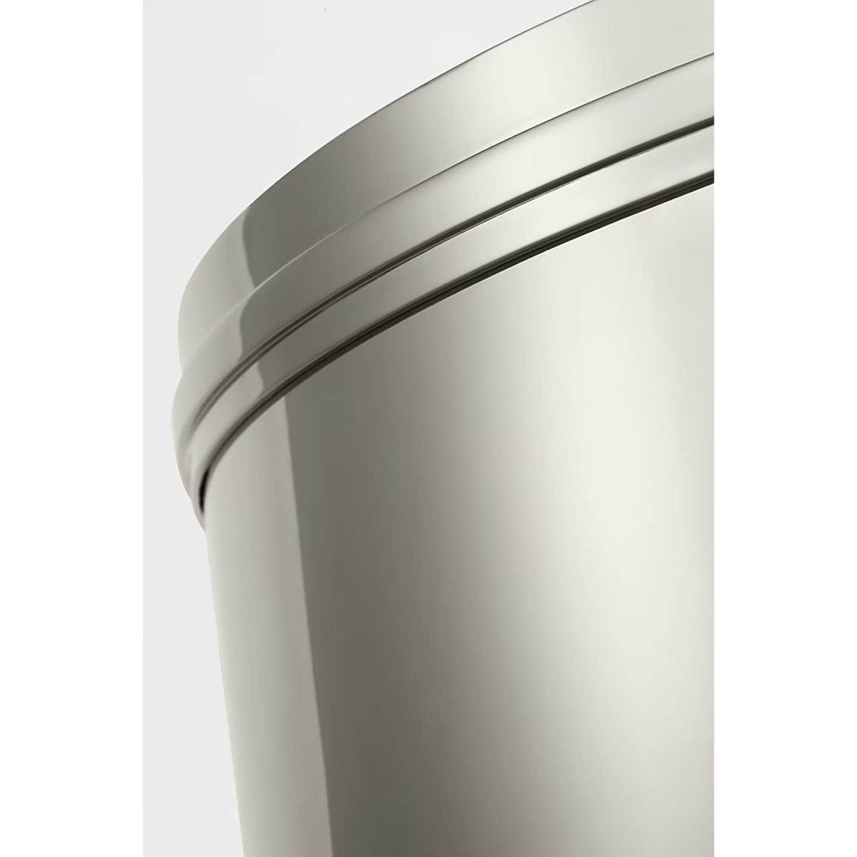 Chapman & Myers Marden 18" Flush Mount in Polished Nickel with White Glass W17.5" x H6"