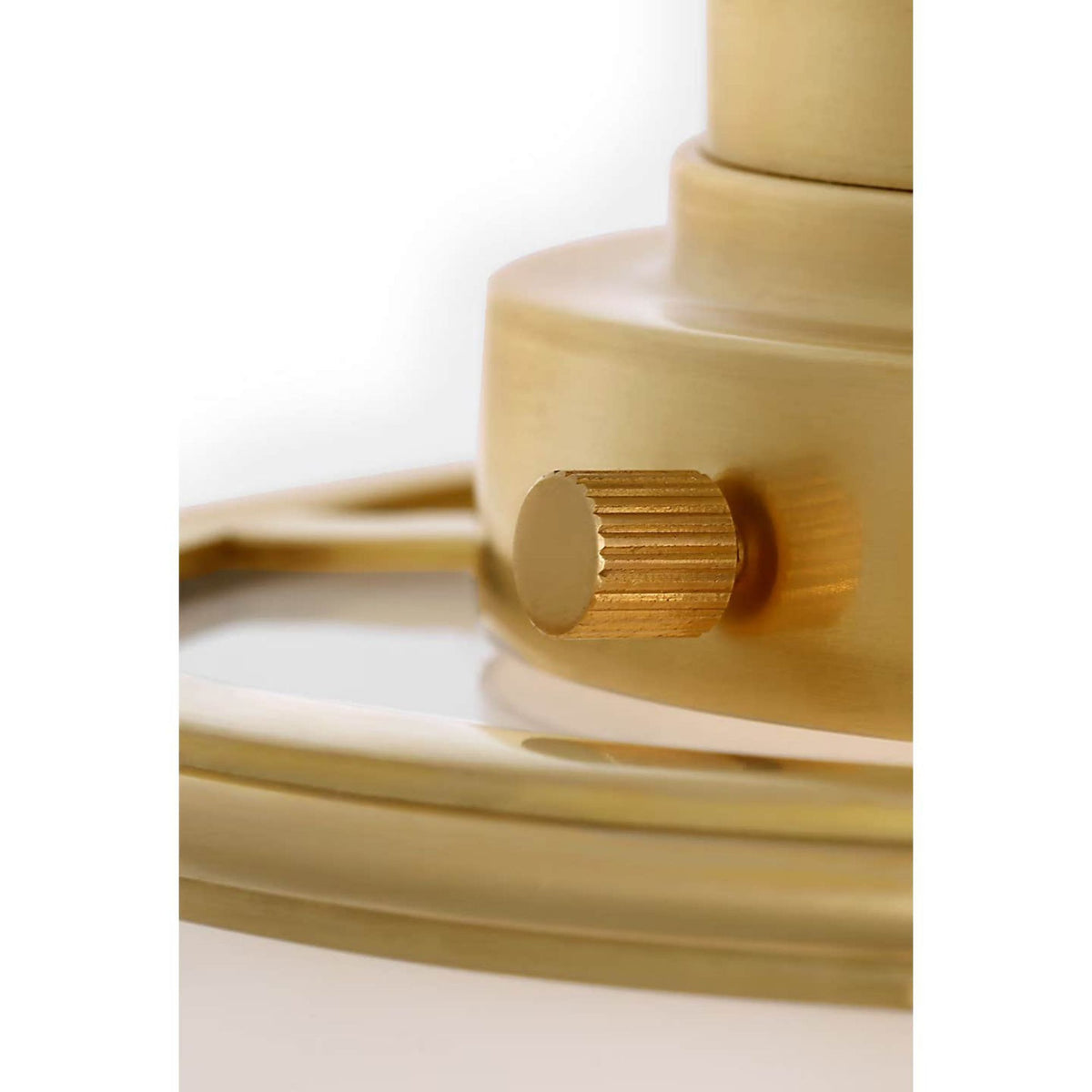 Chapman & Myers Martil 8" Flush Mount in Antique-Burnished Brass with White Glass W8" x H8.75"