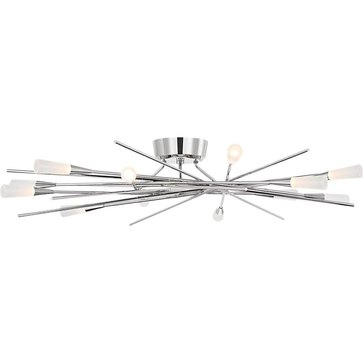 Chapman & Myers Stellar 40" Radial Semi-Flush Mount in Polished Nickel W39" x H7.75"