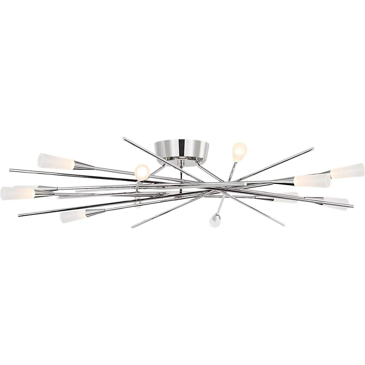 Chapman & Myers Stellar 40" Radial Semi-Flush Mount in Polished Nickel W39" x H7.75"
