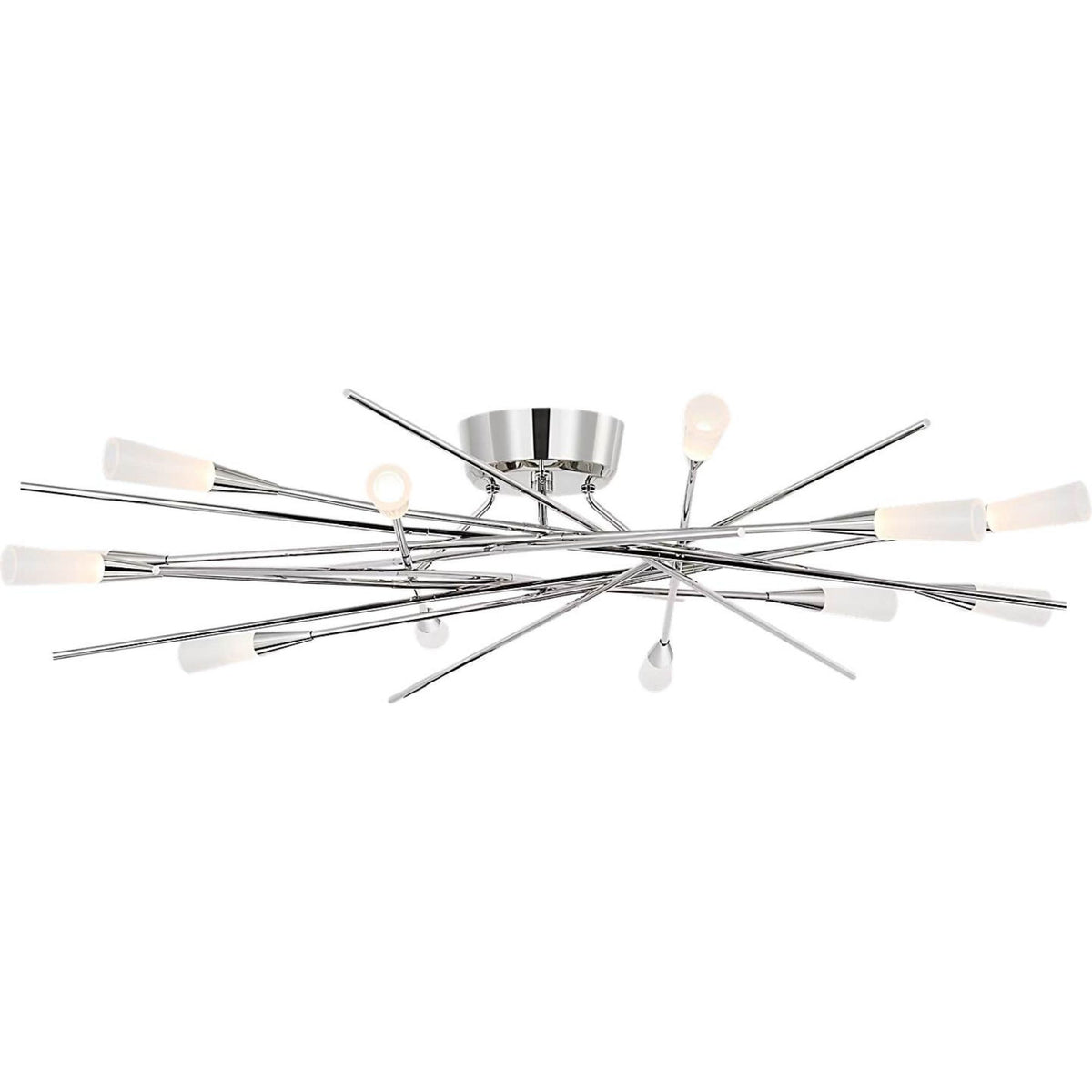 Chapman & Myers Stellar 40" Radial Semi-Flush Mount in Polished Nickel W39" x H7.75"