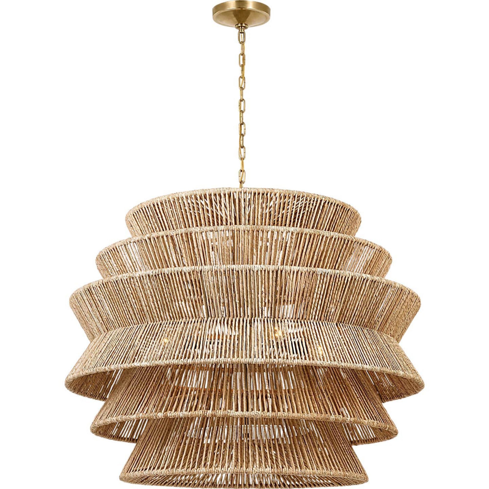 【廃盤】Novelbright/Chandelier Chapman & Myers Antigua XL Drum Chandelier in Antique-Burnished