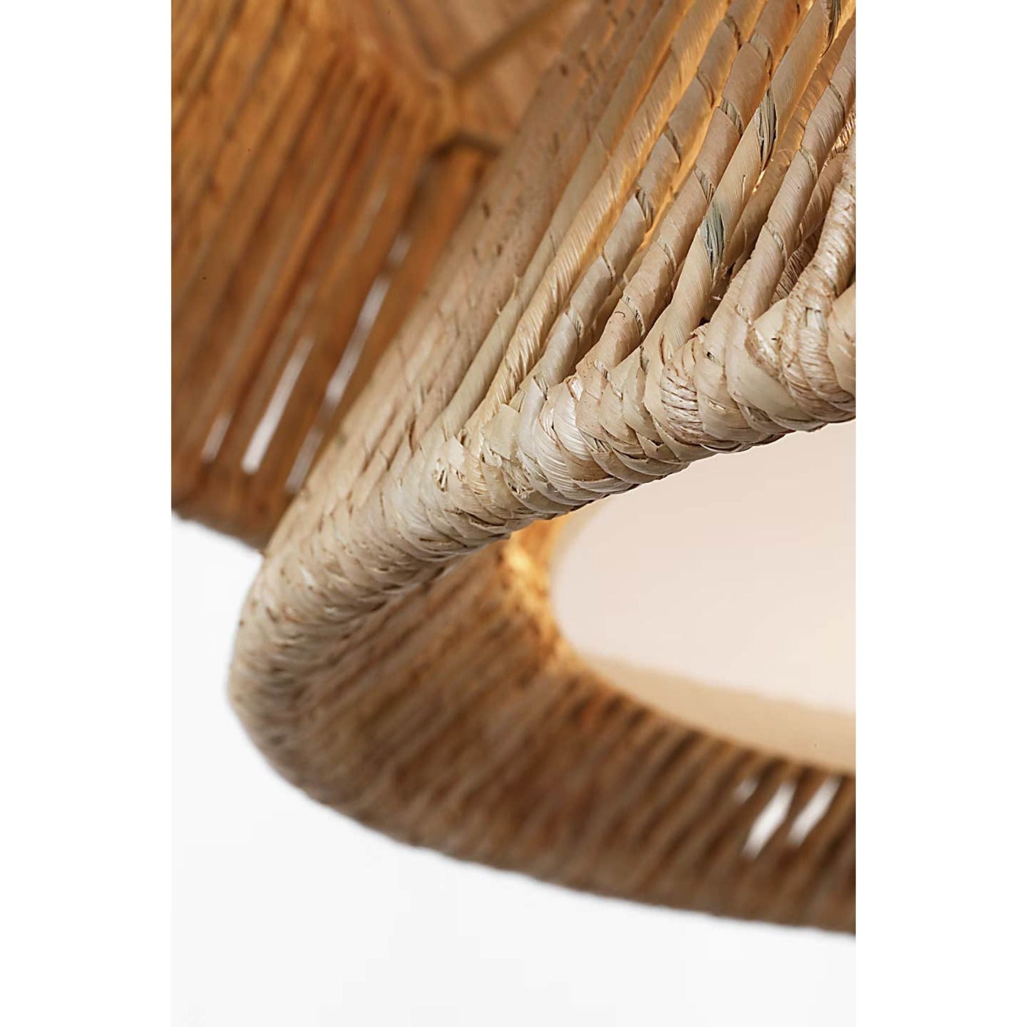 Chapman & Myers Antigua 30" Chandelier in Antique-Burnished Brass and Natural Abaca W30" x H15.5"