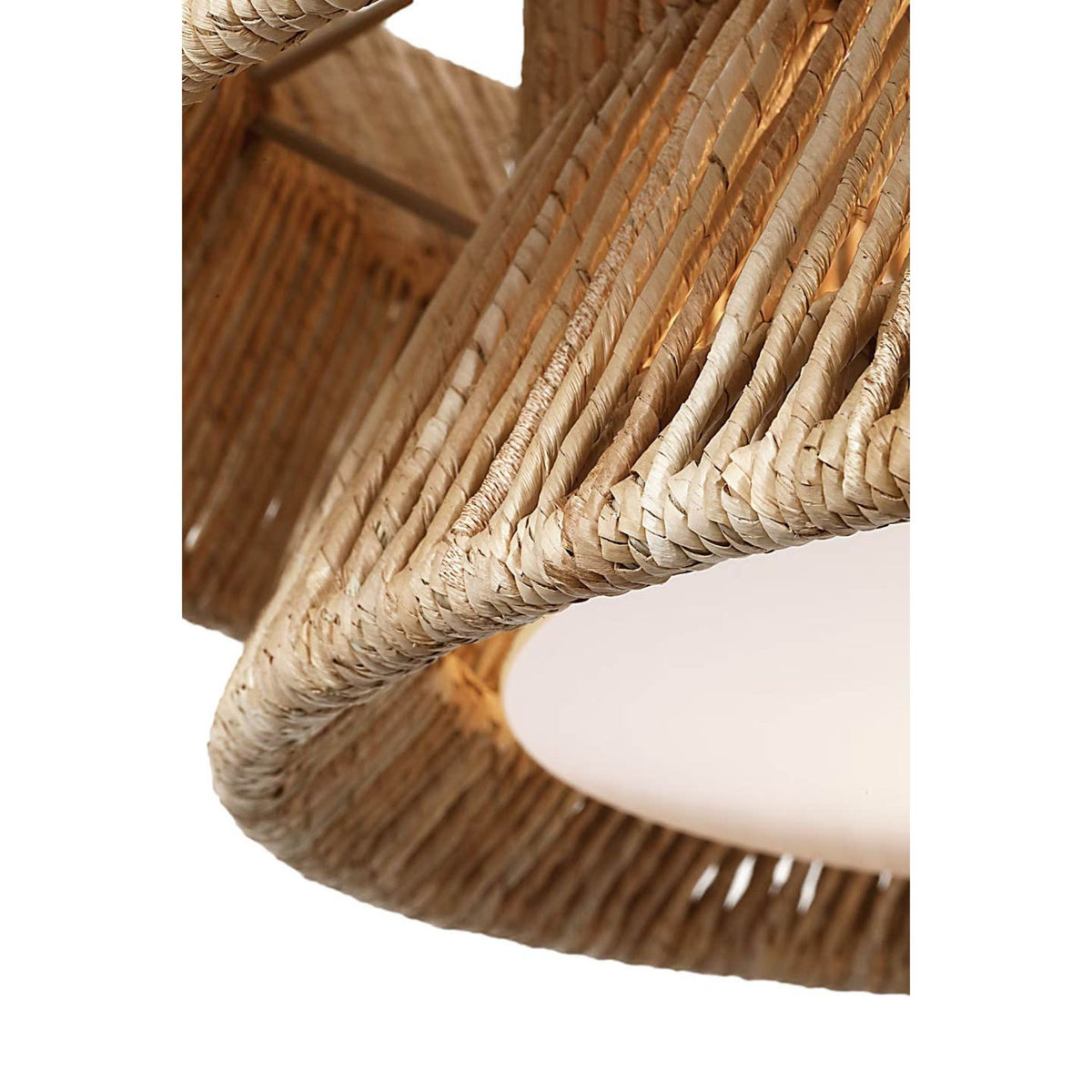 Chapman & Myers Antigua 30" Chandelier in Polished Nickel and Natural Abaca W30" x H15.5"