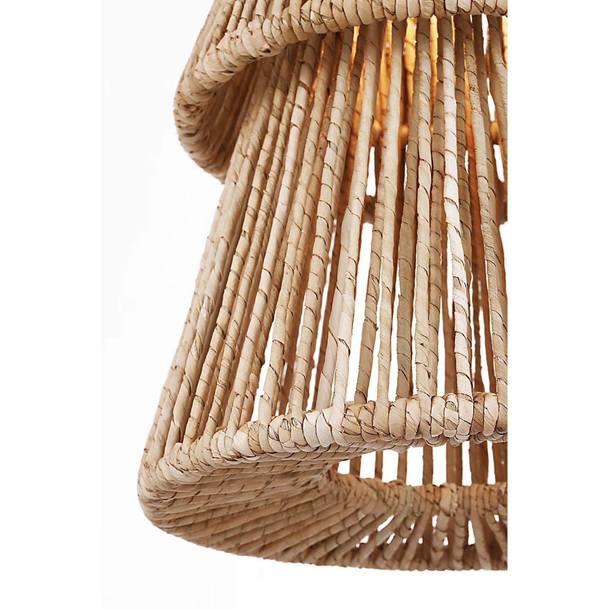 Chapman & Myers Antigua 11" Pendant in Antique-Burnished Brass and Natural Abaca W11" x H21.75"