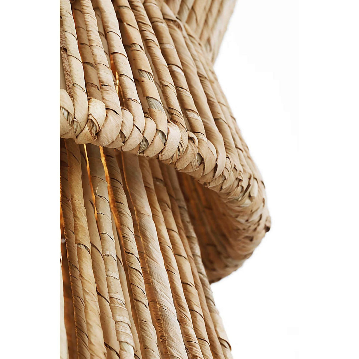 Chapman & Myers Antigua 11" Pendant in Antique-Burnished Brass and Natural Abaca W11" x H21.75"