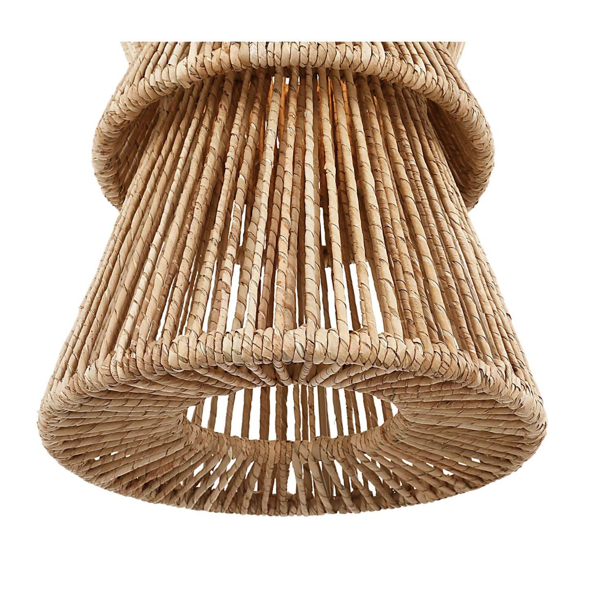 Chapman & Myers Antigua 11" Pendant in Bronze and Natural Abaca W11" x H21.75"