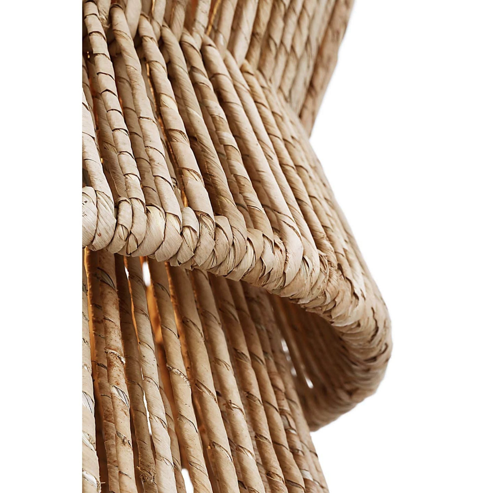 Chapman & Myers Antigua 11" Pendant in Polished Nickel and Natural Abaca W11" x H21.75"