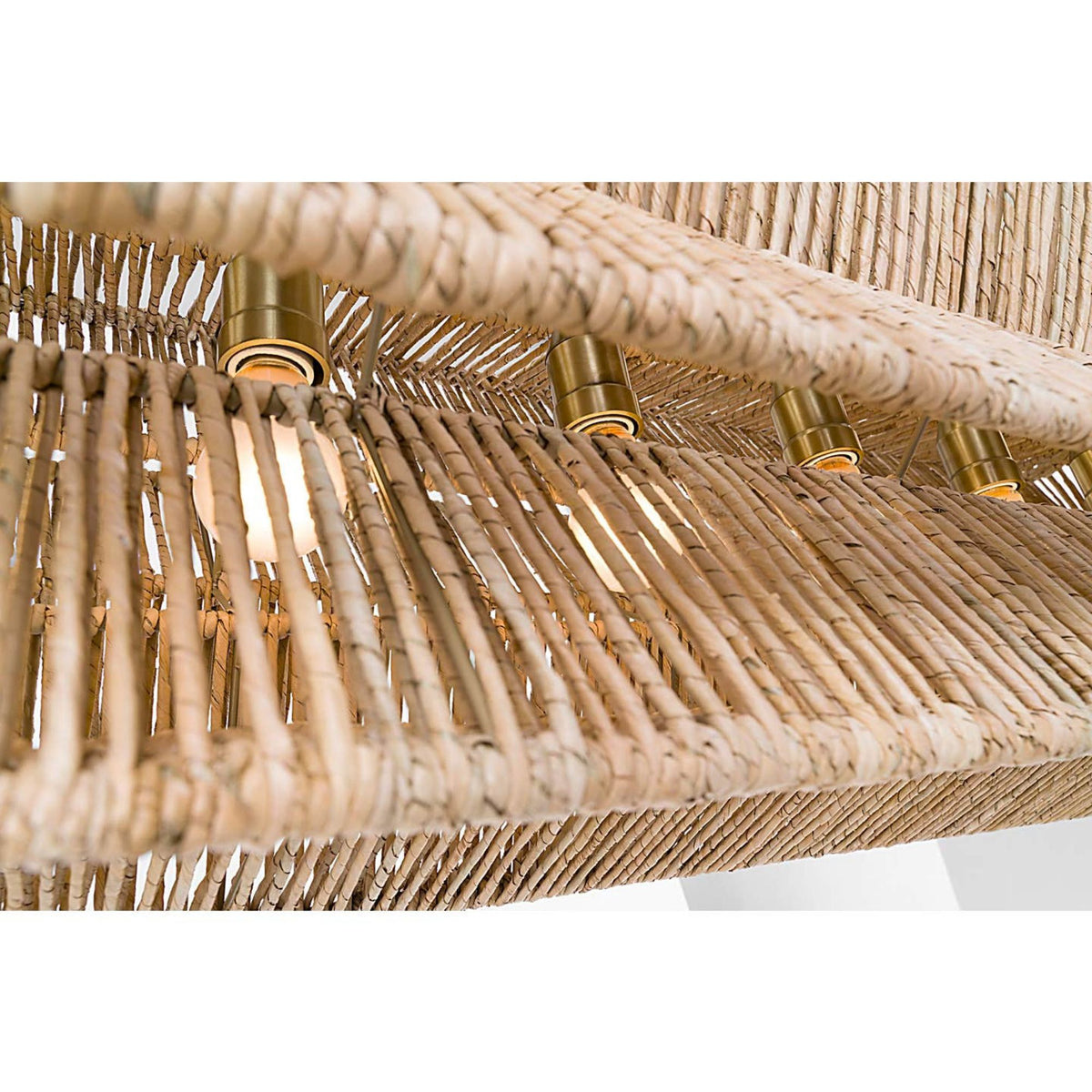 Chapman & Myers Antigua 54" Linear in Antique-Burnished Brass and Natural Abaca W17.25" x 54" x H16.5"
