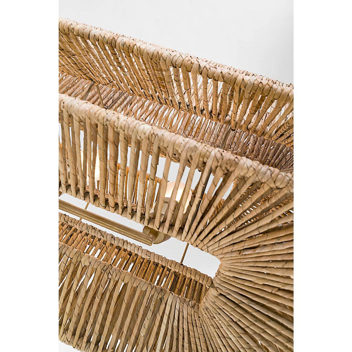 Chapman & Myers Antigua 54" Linear in Antique-Burnished Brass and Natural Abaca W17.25" x 54" x H16.5"