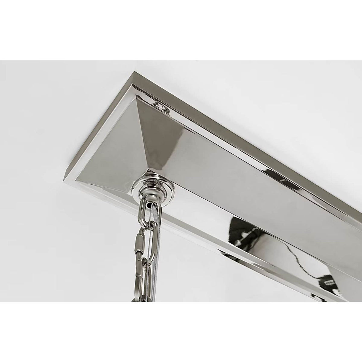 Chapman & Myers Antigua 54" Linear in Polished Nickel and Natural Abaca W17.25" x 54" x H16.5"