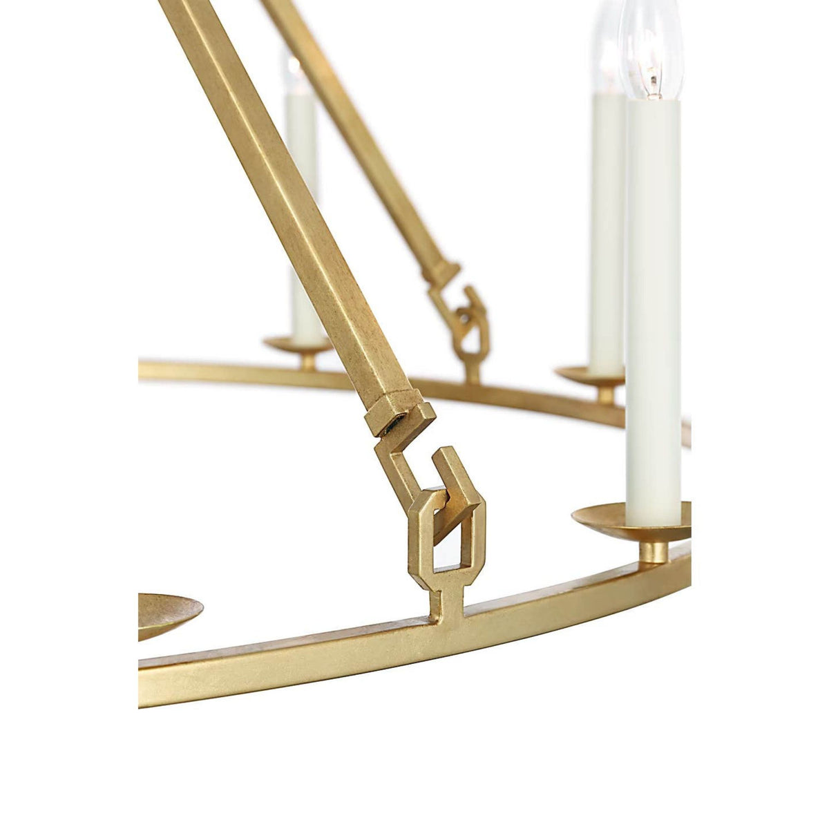 Chapman & Myers Darlana Extra Large Single Ring Chandelier in Gild W50" x H38.75"