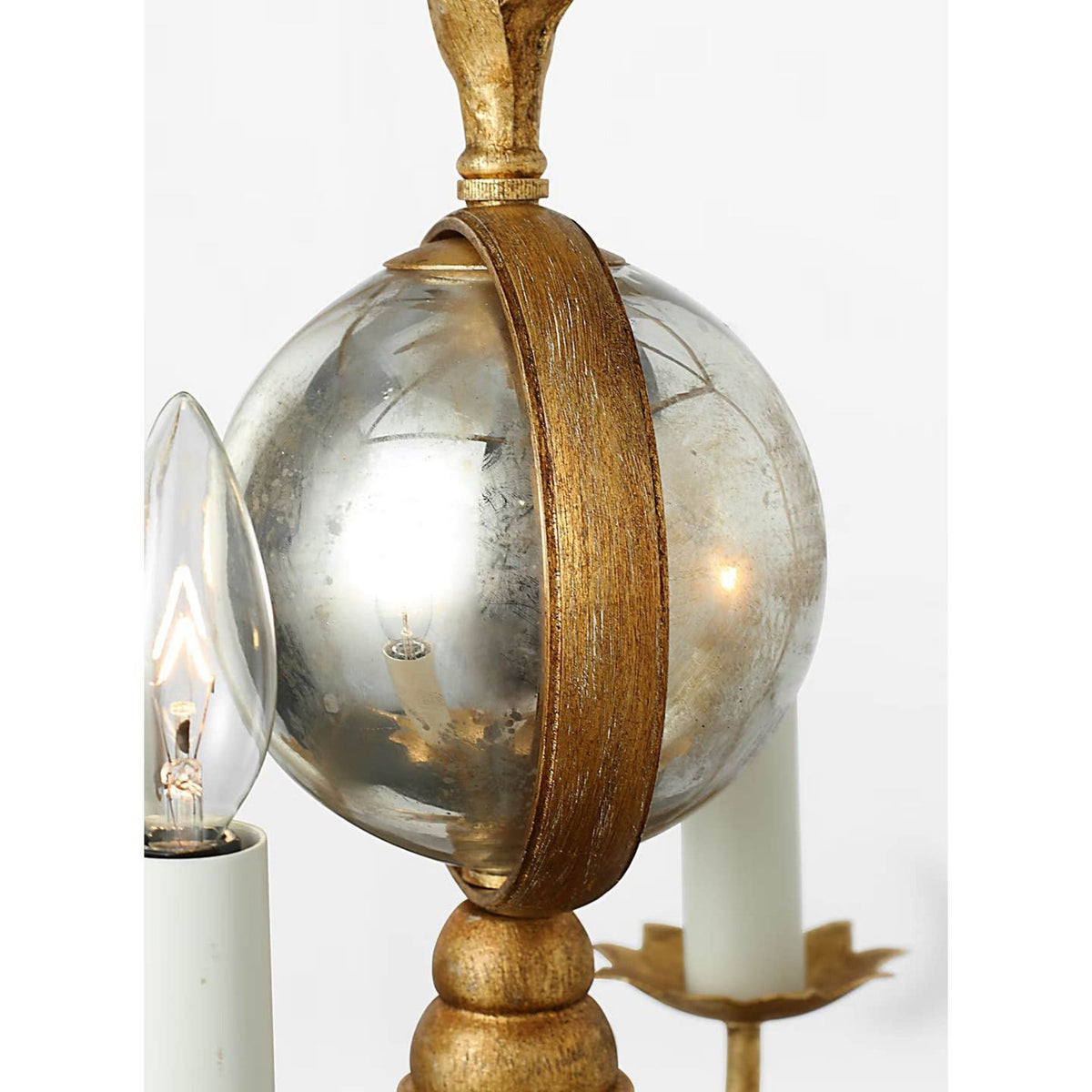 Chapman & Myers Gramercy 17" Lantern in Gilded Iron W17" x H30.5"