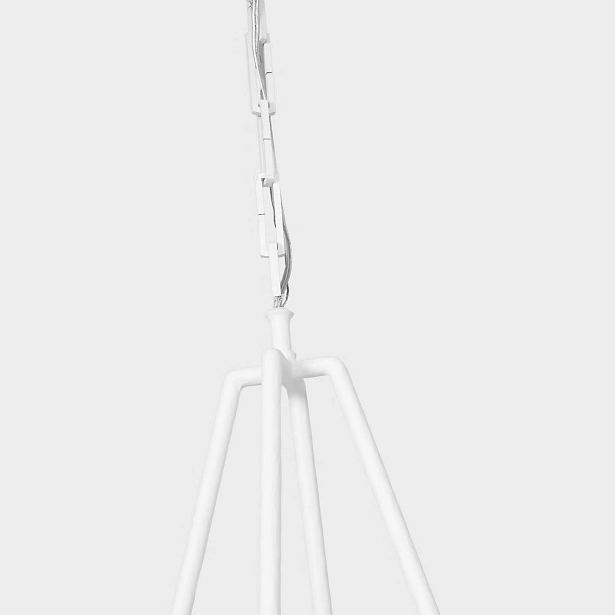 Chapman & Myers Ashton Extra Large Four Light Sculpted Chandelier in Plaster White with Linen Shades W44.5" x H25.5"
