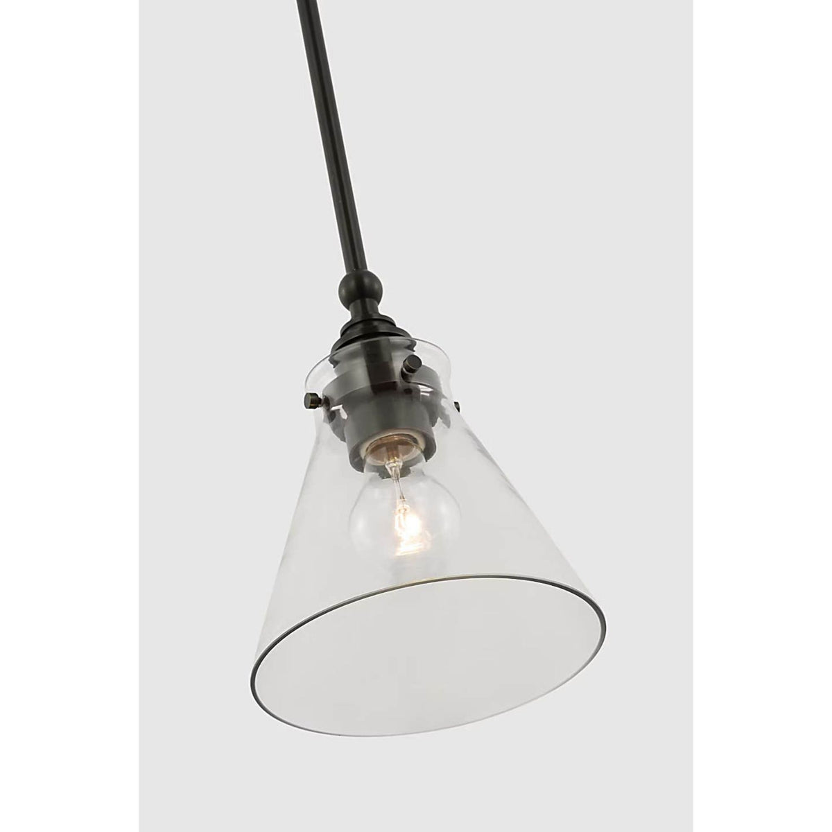 Chapman & Myers Parkington 9" Pendant in Bronze with Clear Glass W7.25"