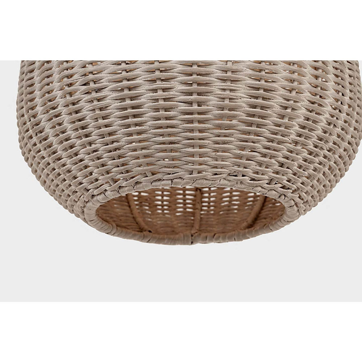 Chapman & Myers Kokomo 12" Pendant in Antique-Burnished Brass with Ash Wicker Shade W11.5" x H18.25"