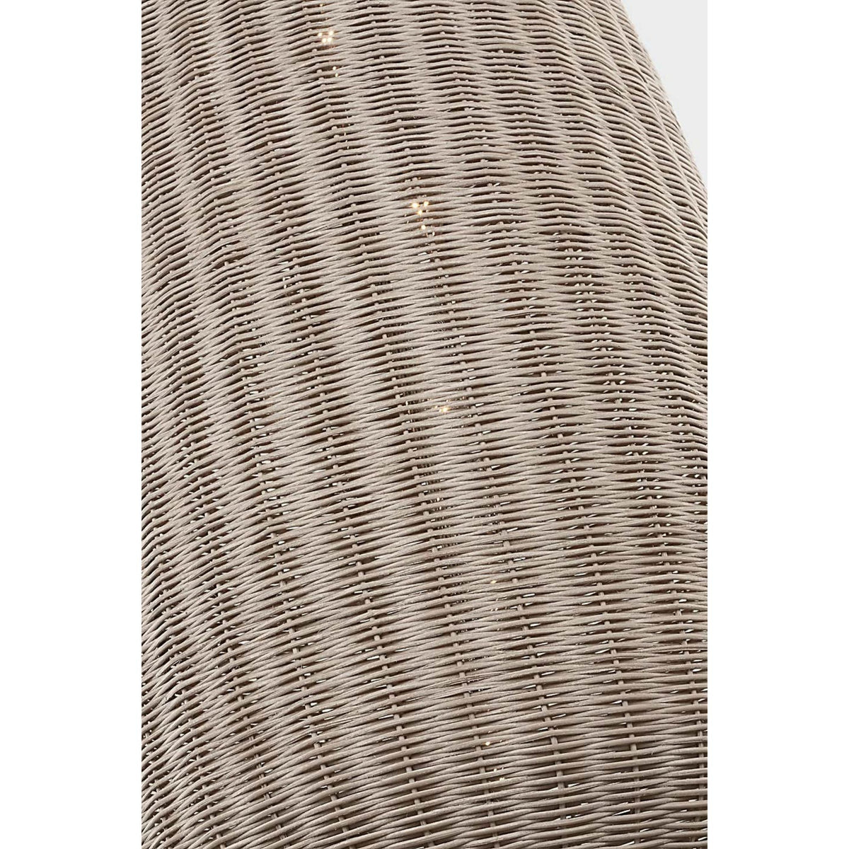 Chapman & Myers Kokomo 20" Elongated Pendant in Polished Nickel with Ash Wicker Shade W20" x H44.25"