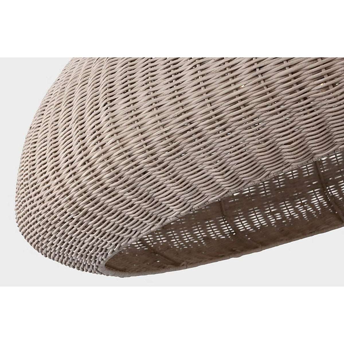 Chapman & Myers Kokomo 44" Wide Pendant in Bronze with Ash Wicker Shade W44" x H16.75"