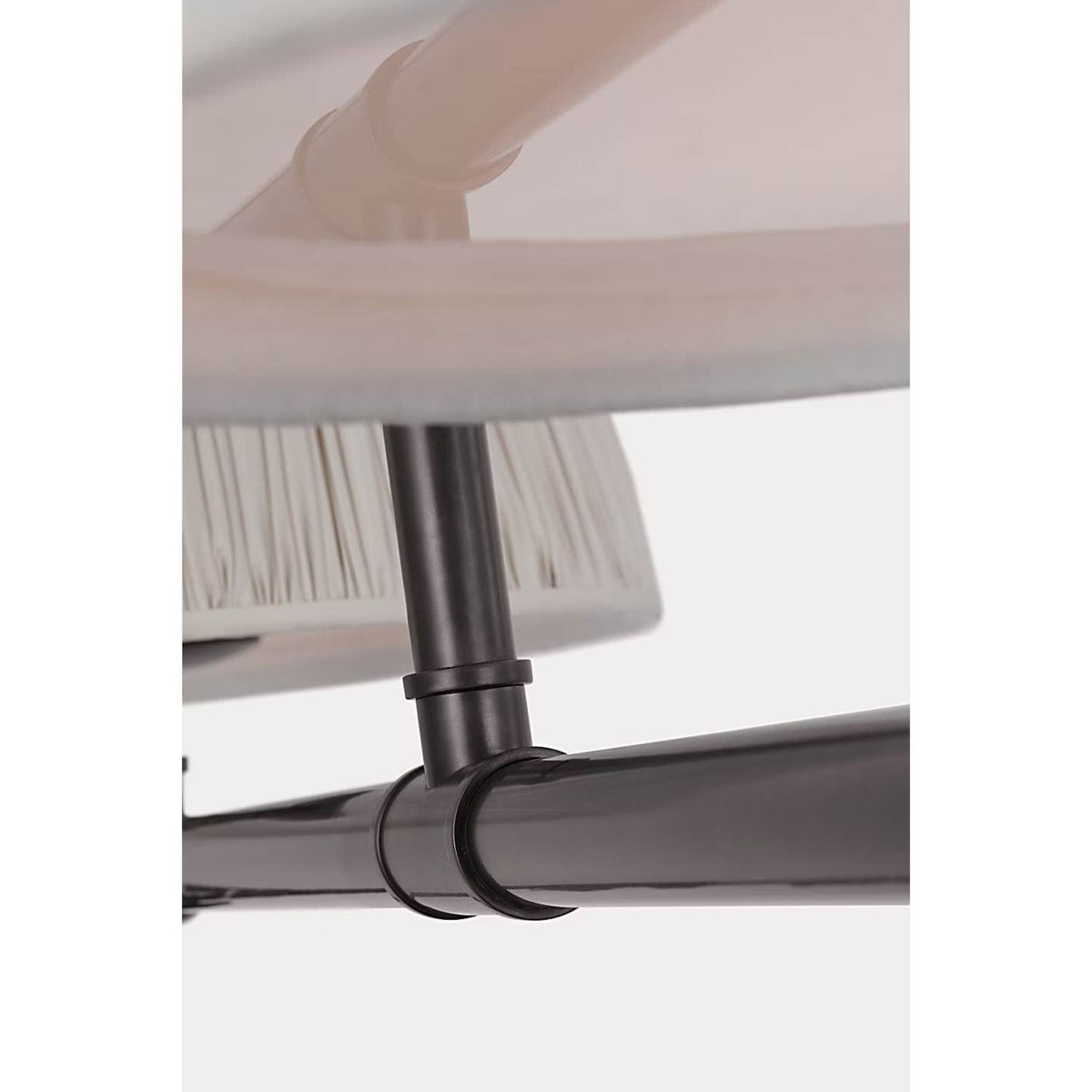 Chapman & Myers Marion 56" Linear Chandelier in Bronze with Champagne Silk Pleated Shades W17" x 56"
