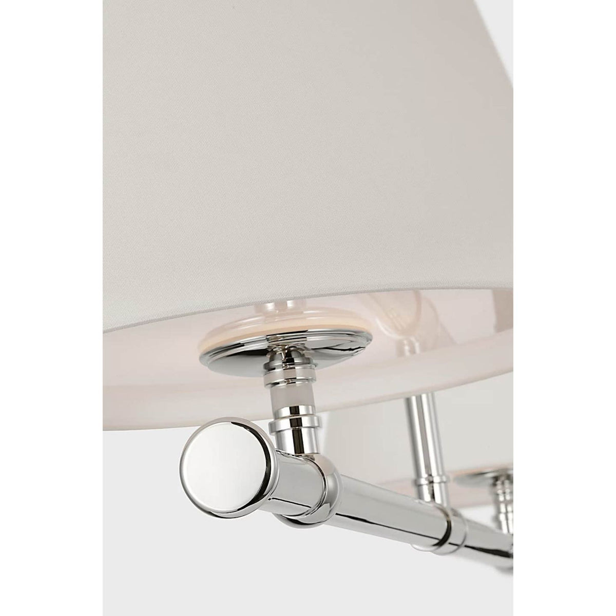 Chapman & Myers Marion 56" Linear Chandelier in Polished Nickel with Linen Shades W17" x 56"