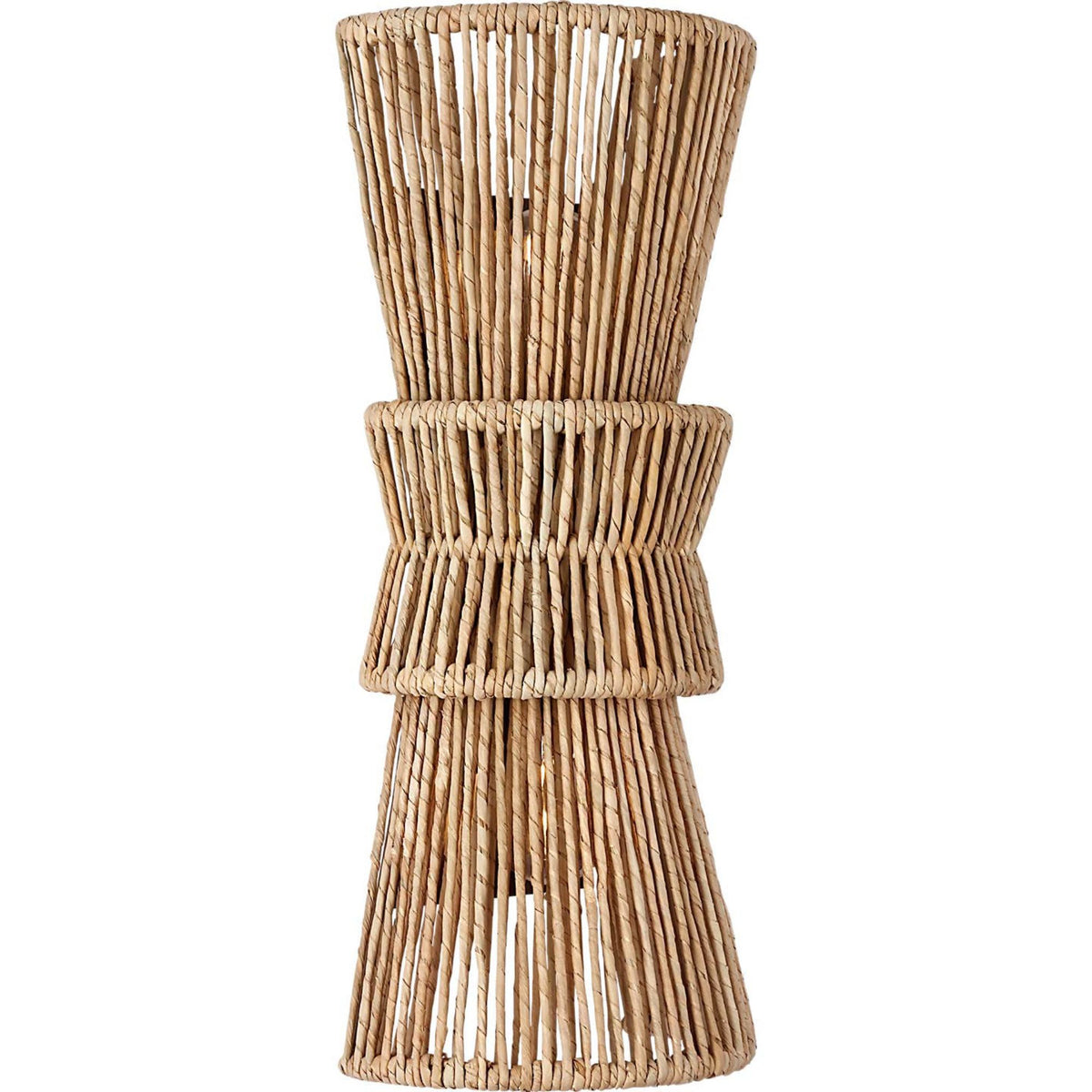 Chapman & Myers Antigua 20" Sconce in Bronze and Natural Abaca W9" x H20.25" x E5.75"