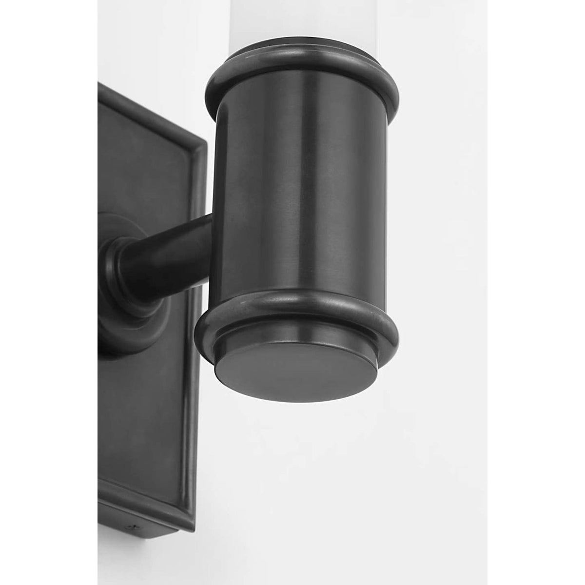 Chapman & Myers Owen 14" Single Bath Light in Bronze with White Glass W2.75" x H13.5" x E4"