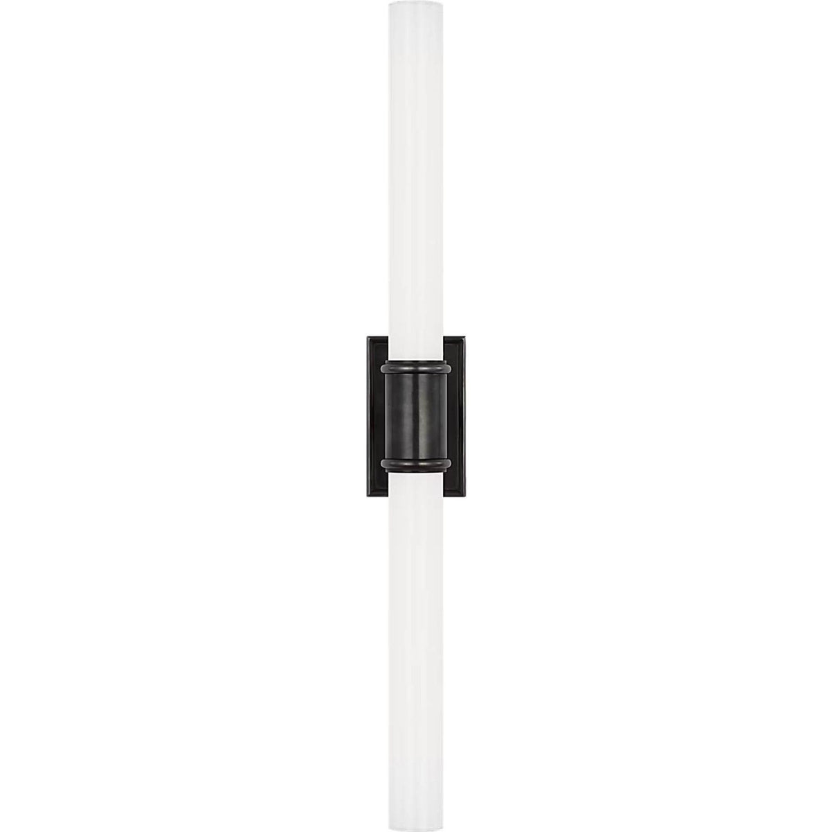 Chapman & Myers Owen 22" Double Bath Light in Bronze with White Glass W2.75" x H22" x E4"