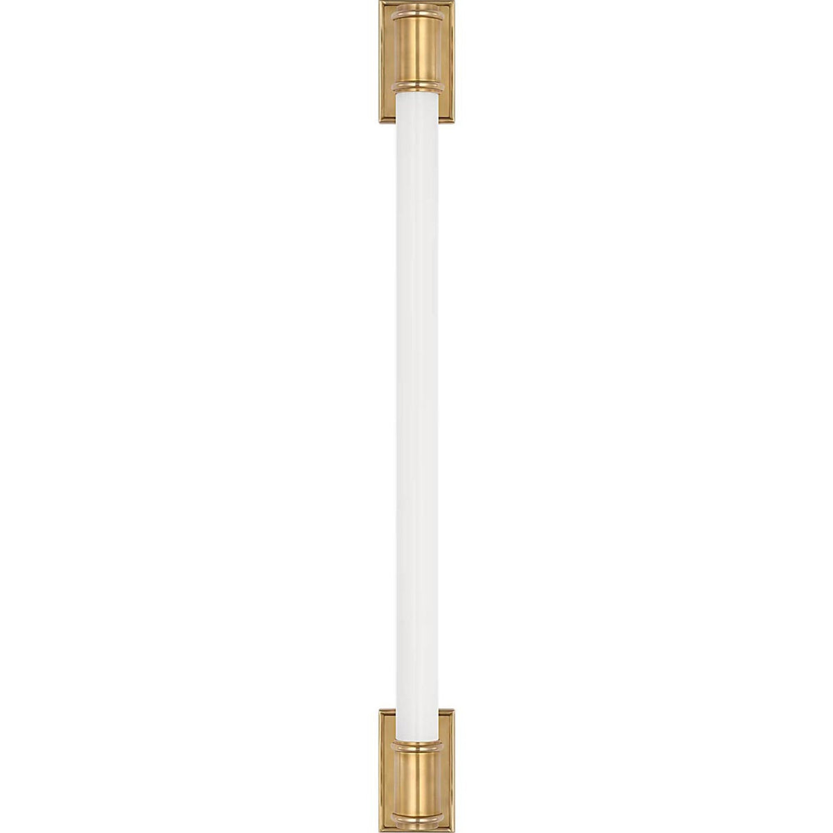 Chapman & Myers Owen 30" Linear Bath Light in Antique-Burnished Brass with White Glass W2.75" x H30" x E4"