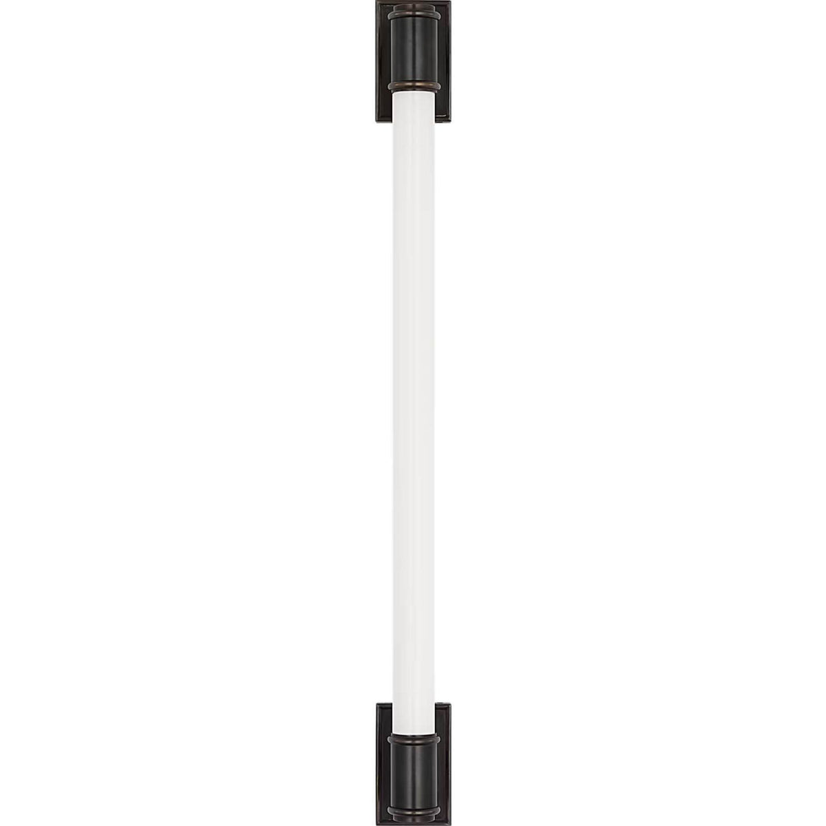 Chapman & Myers Owen 30" Linear Bath Light in Bronze with White Glass W2.75" x H30" x E4"