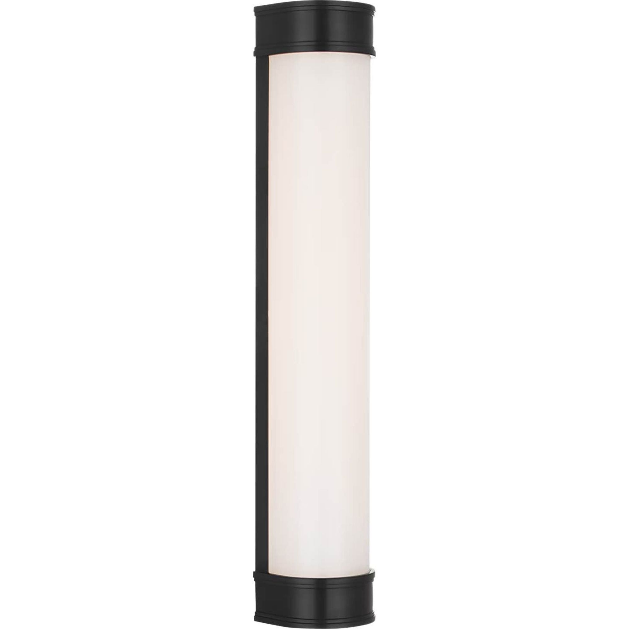 Chapman & Myers Marden 24" Salon Bath Sconce in Bronze with White Glass W4.25" x H24" x E3.75"
