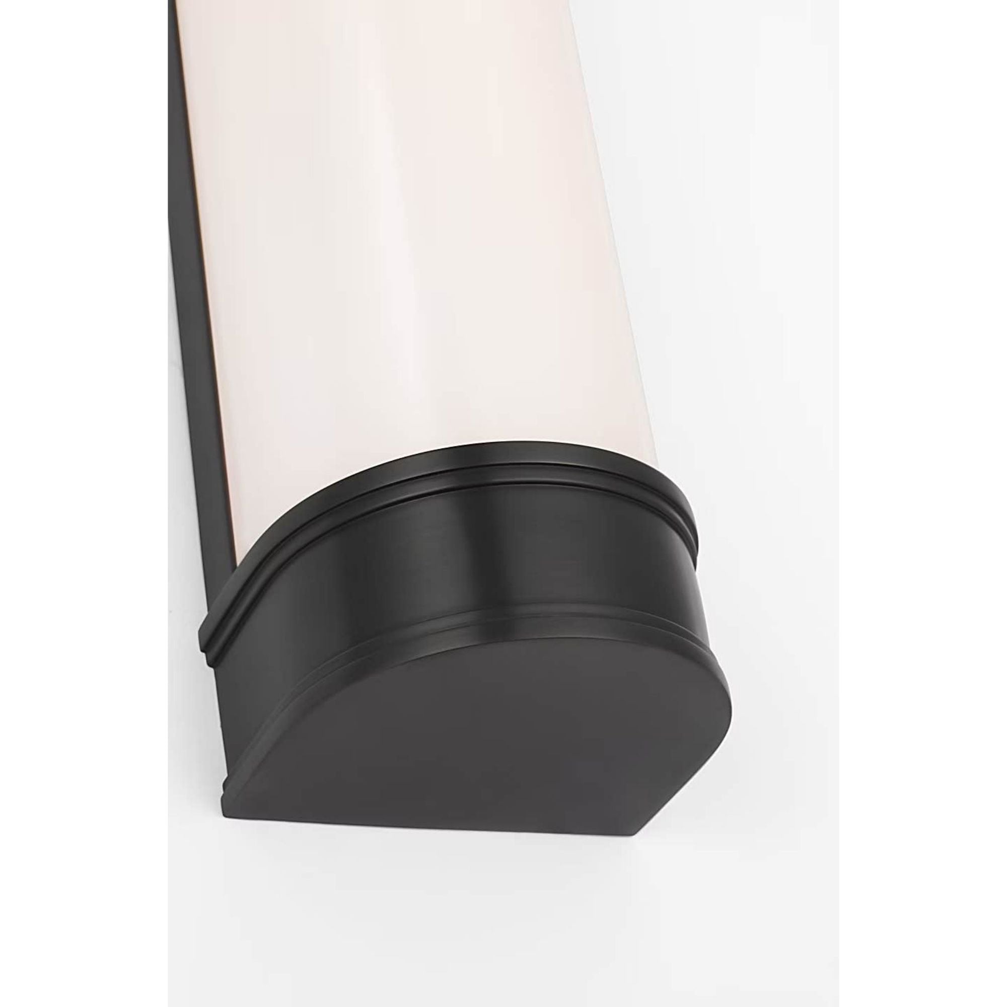 Chapman & Myers Marden 24" Salon Bath Sconce in Bronze with White Glass W4.25" x H24" x E3.75"