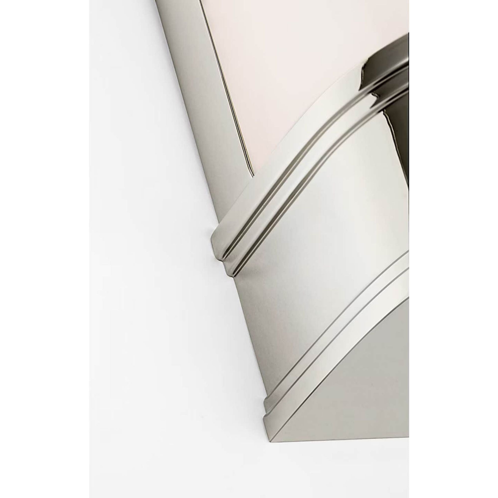 Chapman & Myers Marden 24" Salon Bath Sconce in Polished Nickel with White Glass W4.25" x H24" x E3.75"