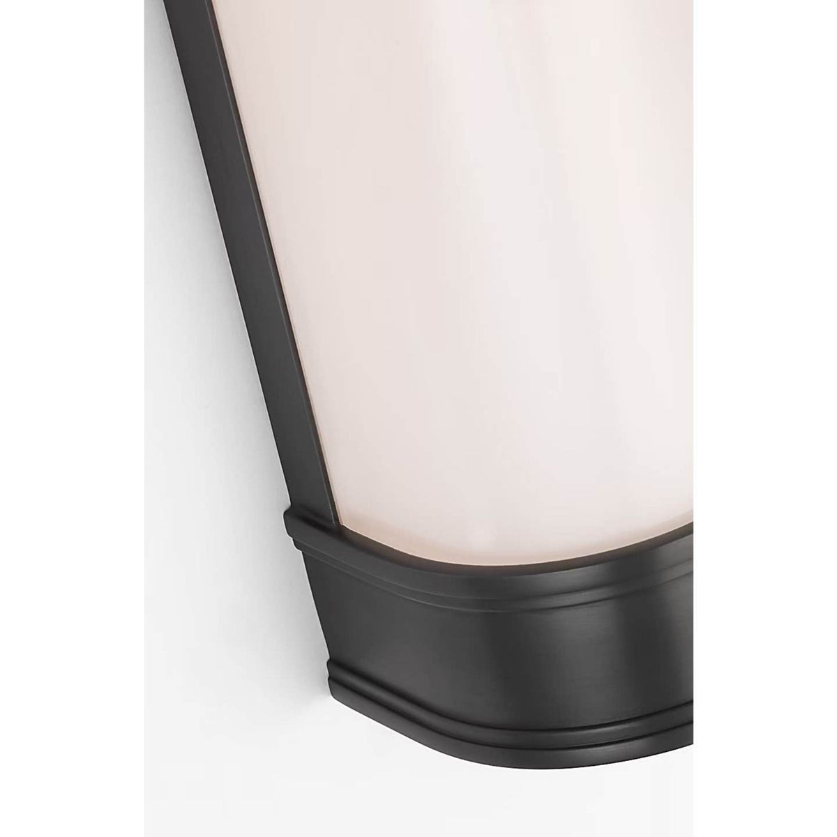 Chapman & Myers Marden 30" Salon Bath Sconce in Bronze with White Glass W4.25" x H30" x E3.75"