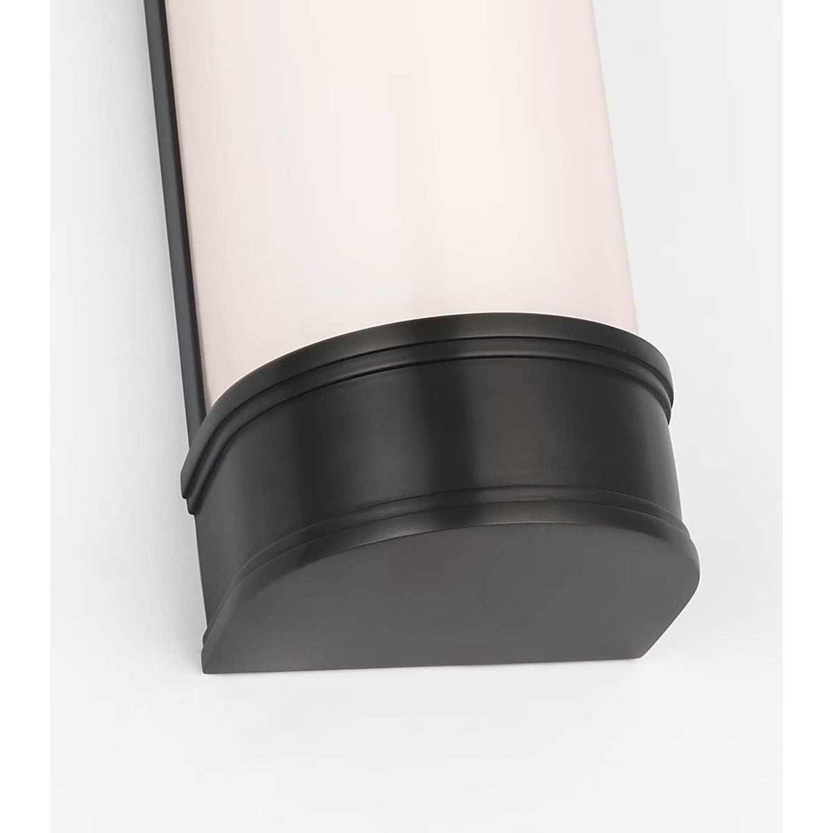 Chapman & Myers Marden 30" Salon Bath Sconce in Bronze with White Glass W4.25" x H30" x E3.75"