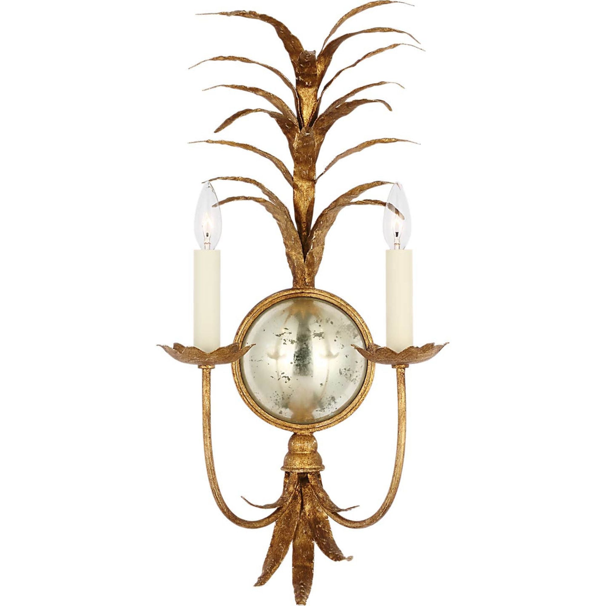 Chapman & Myers Gramercy 28" Sconce in Gilded Iron W13" x H28.25" x E7.75"