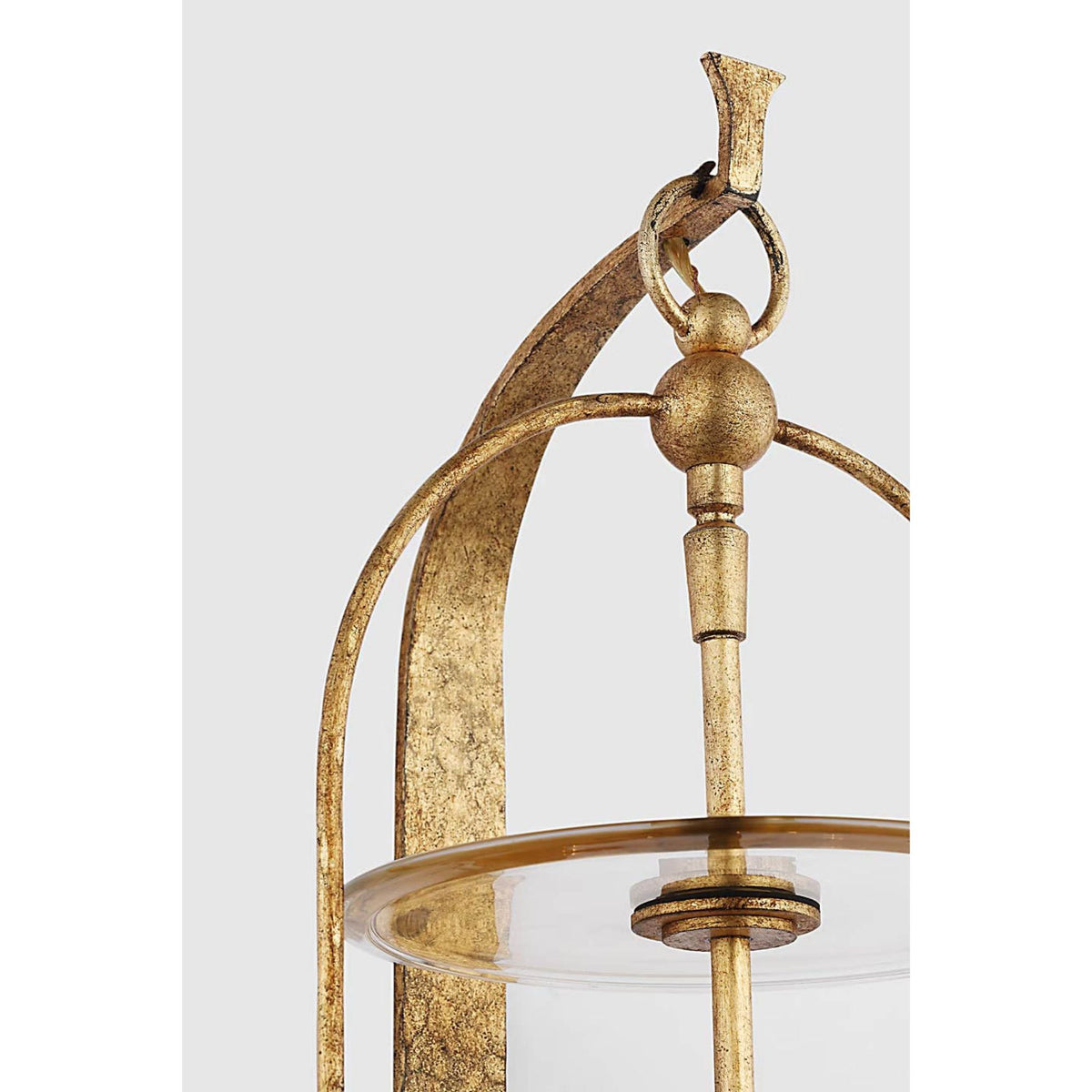 Chapman & Myers Lorford Medium Sconce in Gilded Iron with Clear Glass W10" x H23.75" x E9.5"