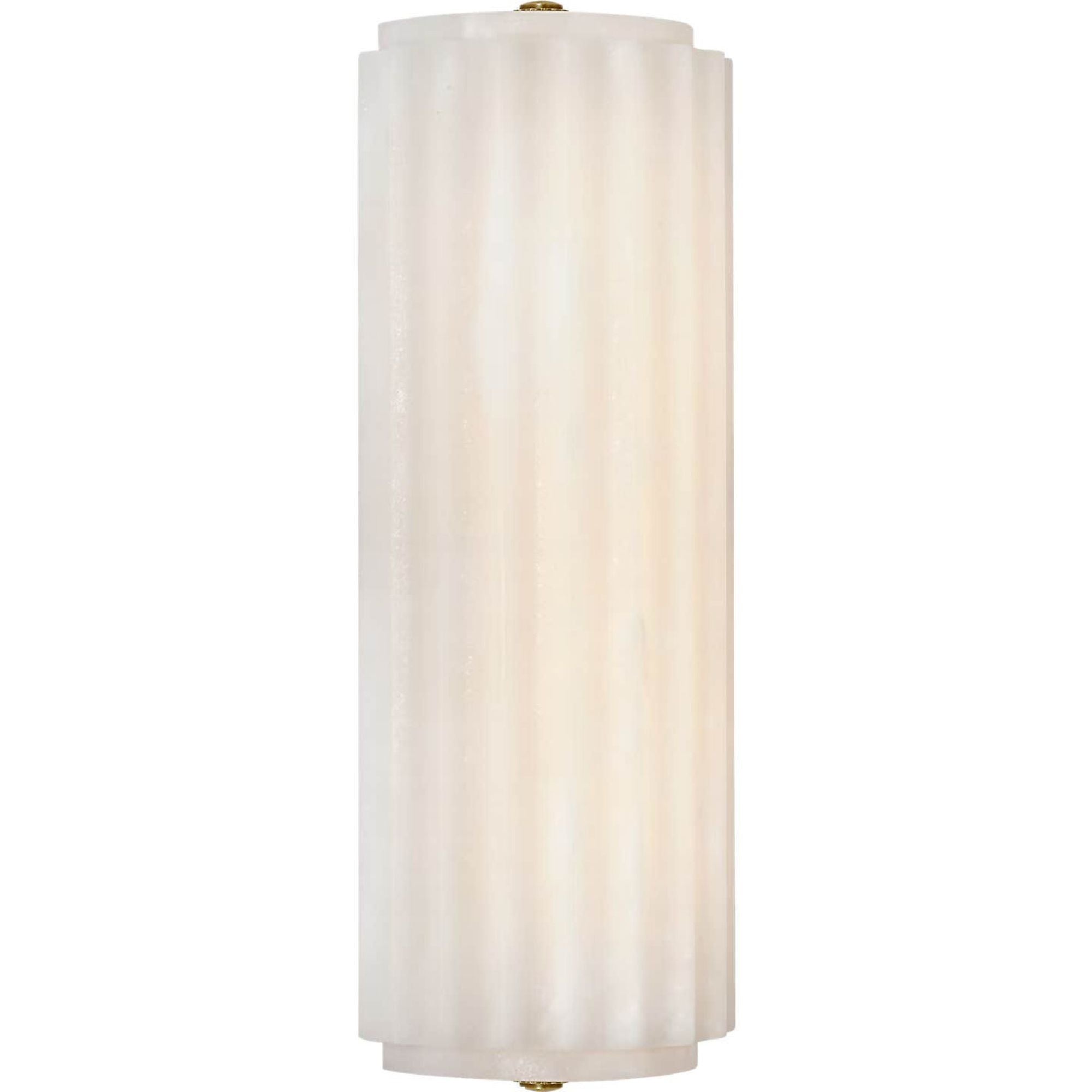 Chapman & Myers Madden 13" Fluted Linear Sconce in Alabaster and Antique-Burnished Brass W4.25" x H12.5" x E2.75"