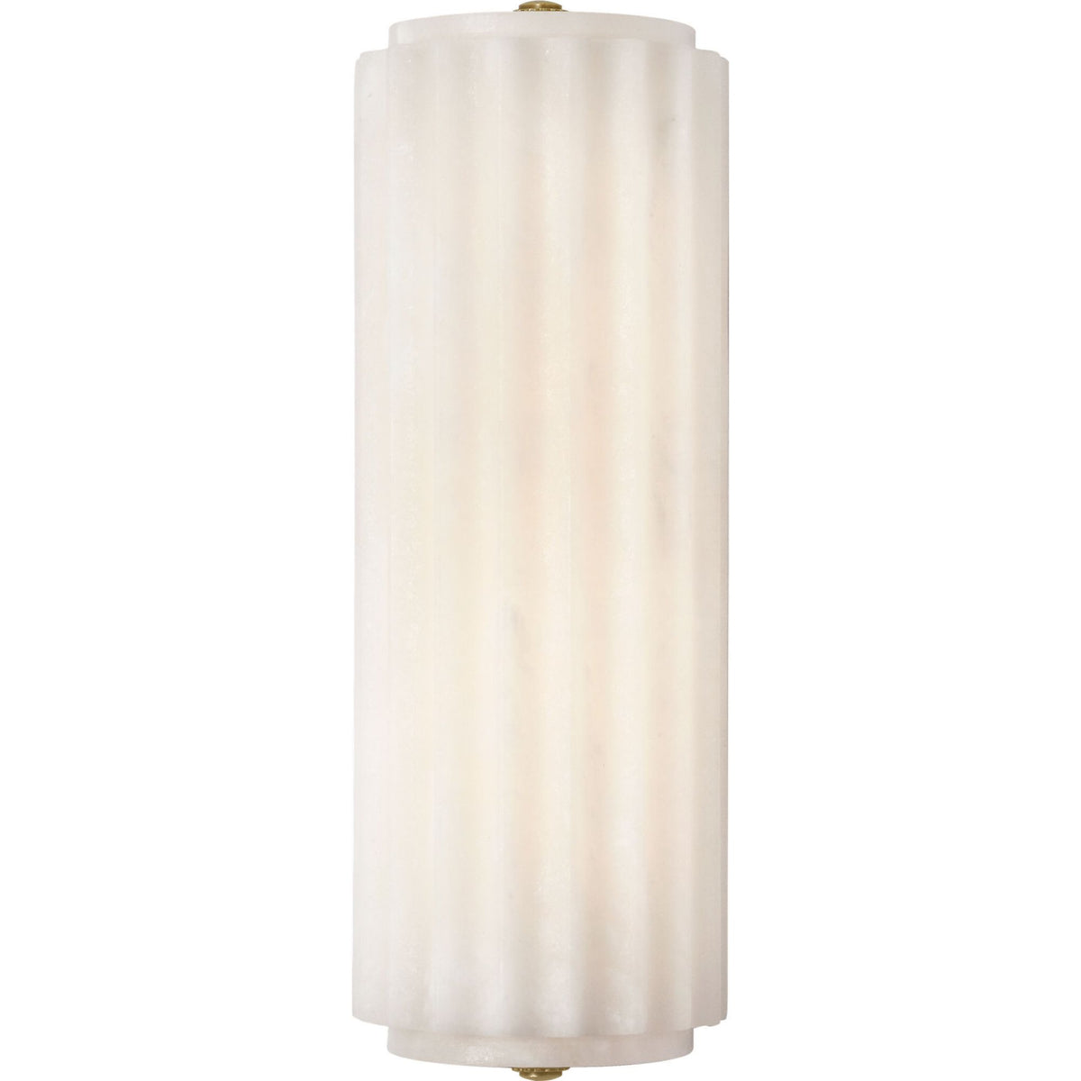 Chapman & Myers Madden 13" Fluted Linear Sconce in Alabaster and Antique-Burnished Brass W4.25" x H12.5" x E2.75"
