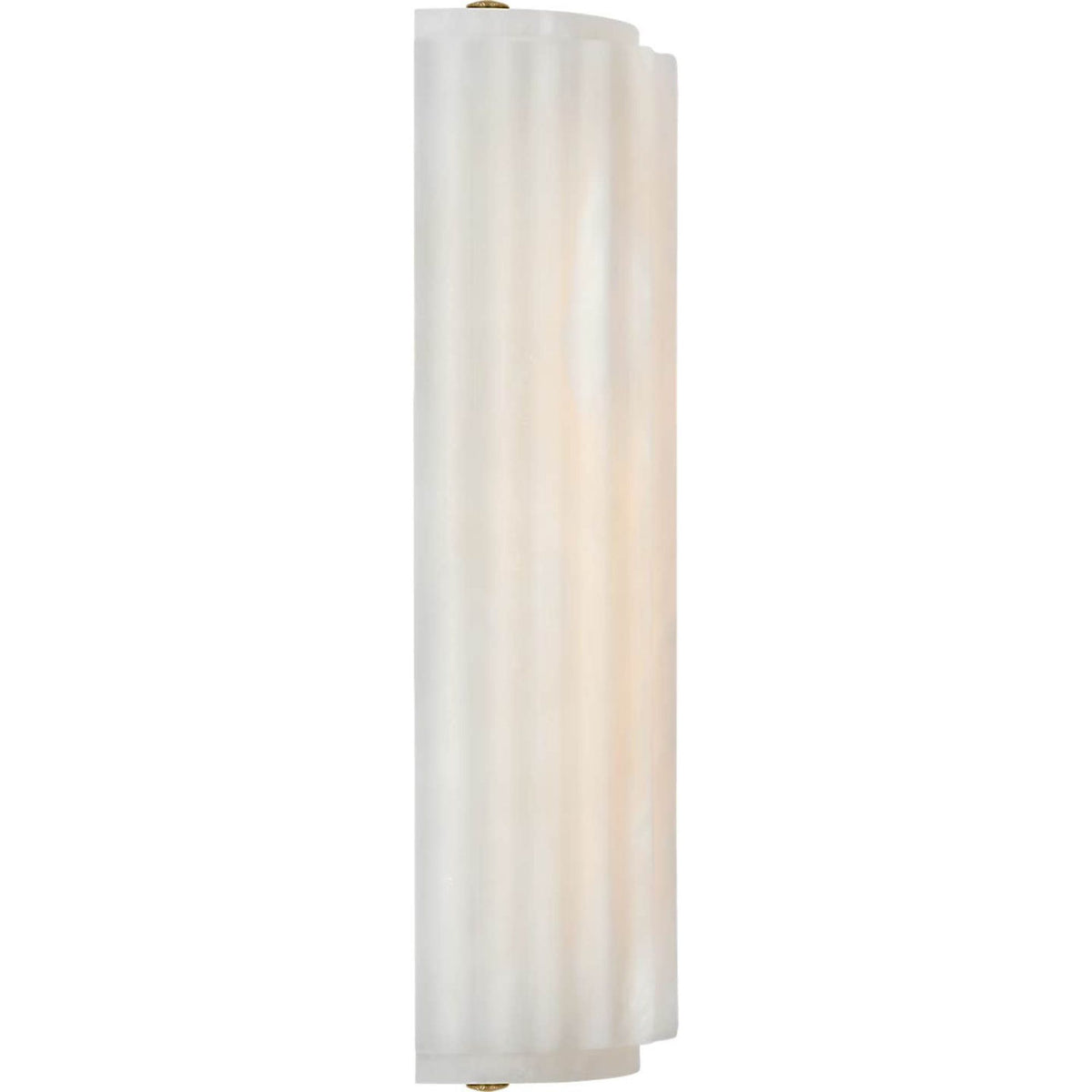 Chapman & Myers Madden 13" Fluted Linear Sconce in Alabaster and Antique-Burnished Brass W4.25" x H12.5" x E2.75"